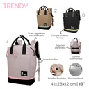 MOCHILA 41X28X12CM - GRIS - 1 UND. TRENDY - foto 3