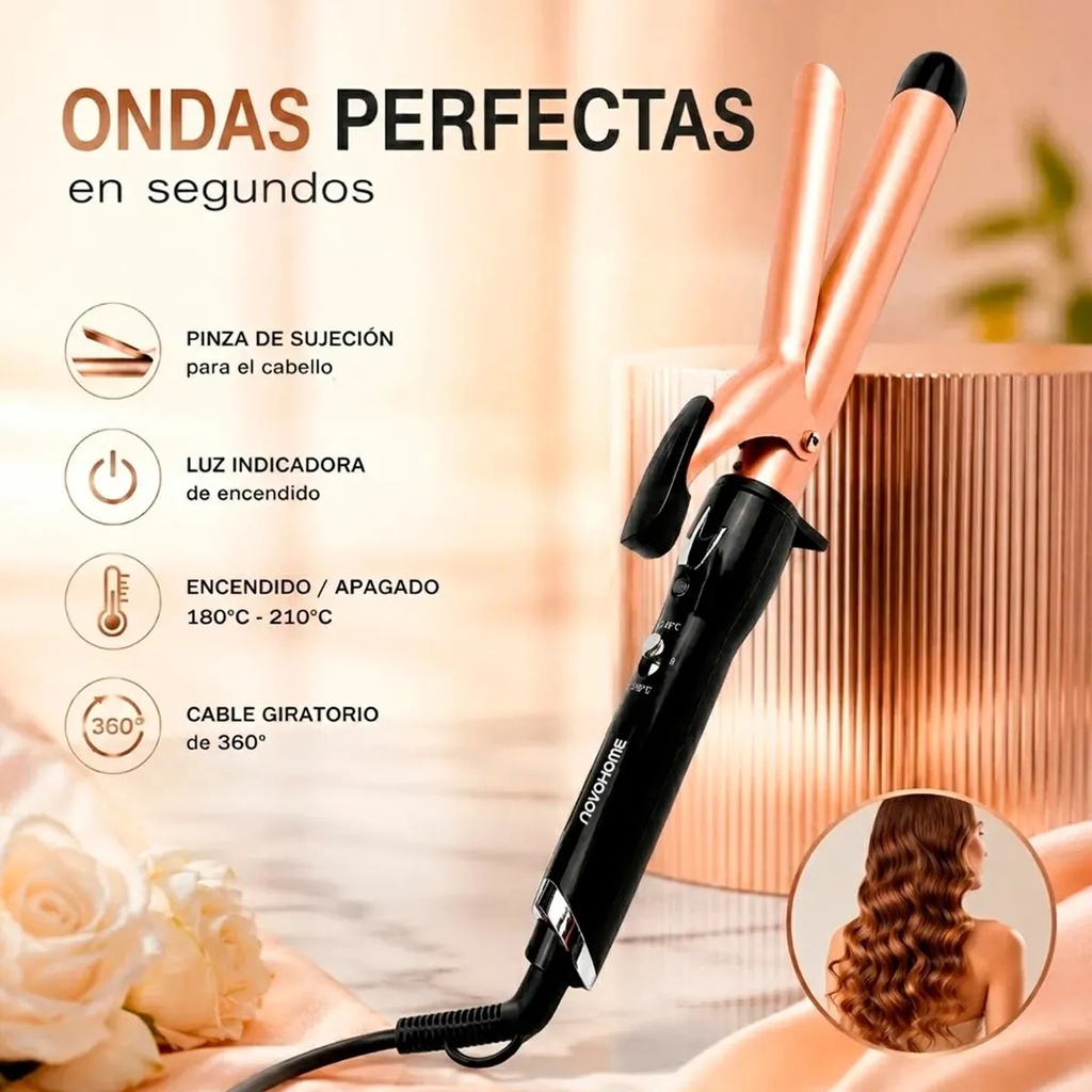 BUCLERA RIZADOR 45W BLACK & GOLD NOVOHOME - 2