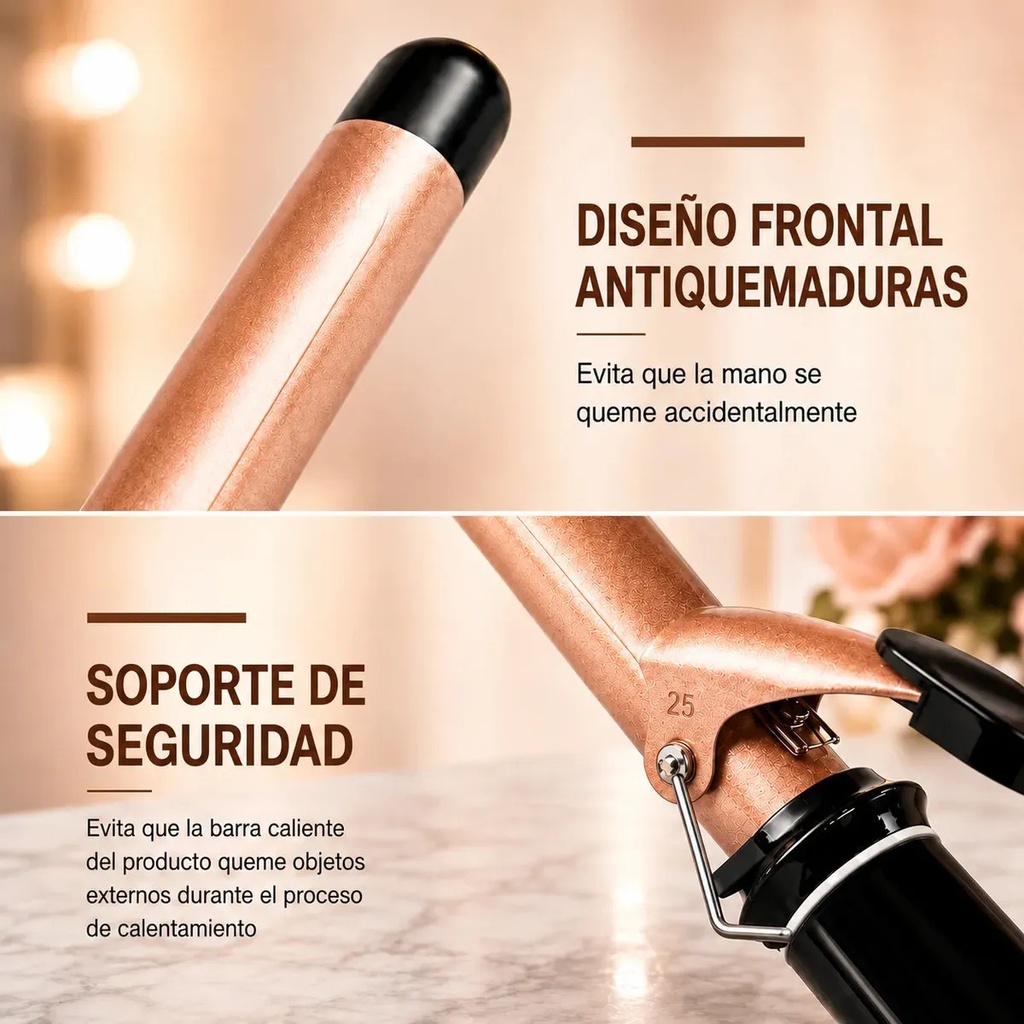BUCLERA RIZADOR 45W BLACK & GOLD NOVOHOME - 8