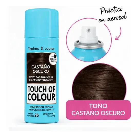 SPRAY TAPA CANAS TOUCH OF COLOUR 02 CASTAÑO OSCURO - 2