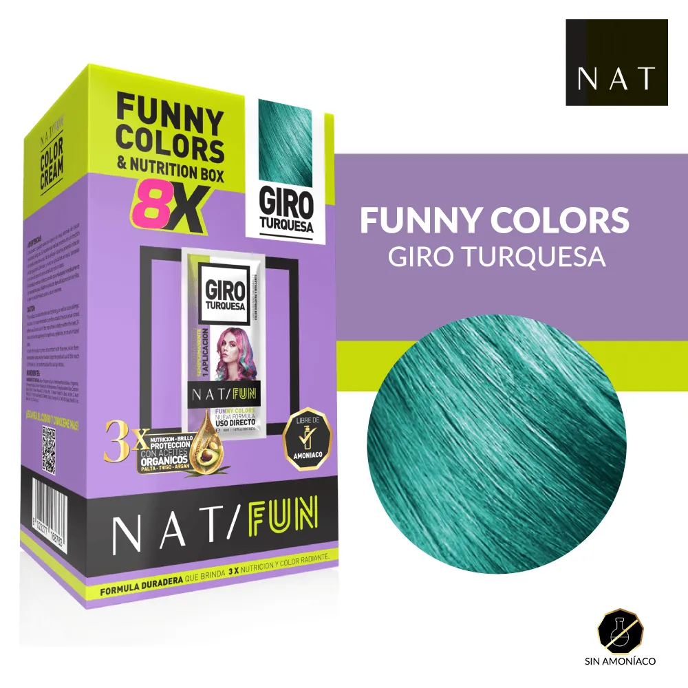 NAT FUN TURQUOISE TWIST 50G SACHET  (TURQUOISE - 50G - 50G) NAT