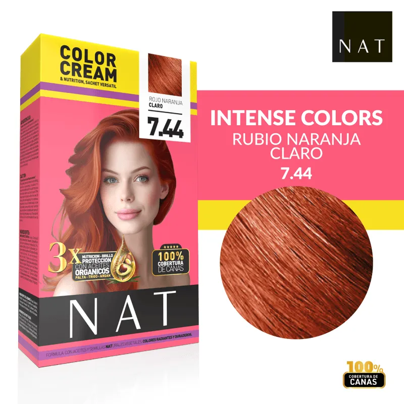 [51132] NAT SACHET 7.44 LIGHT ORANGE RED (50G) NAT