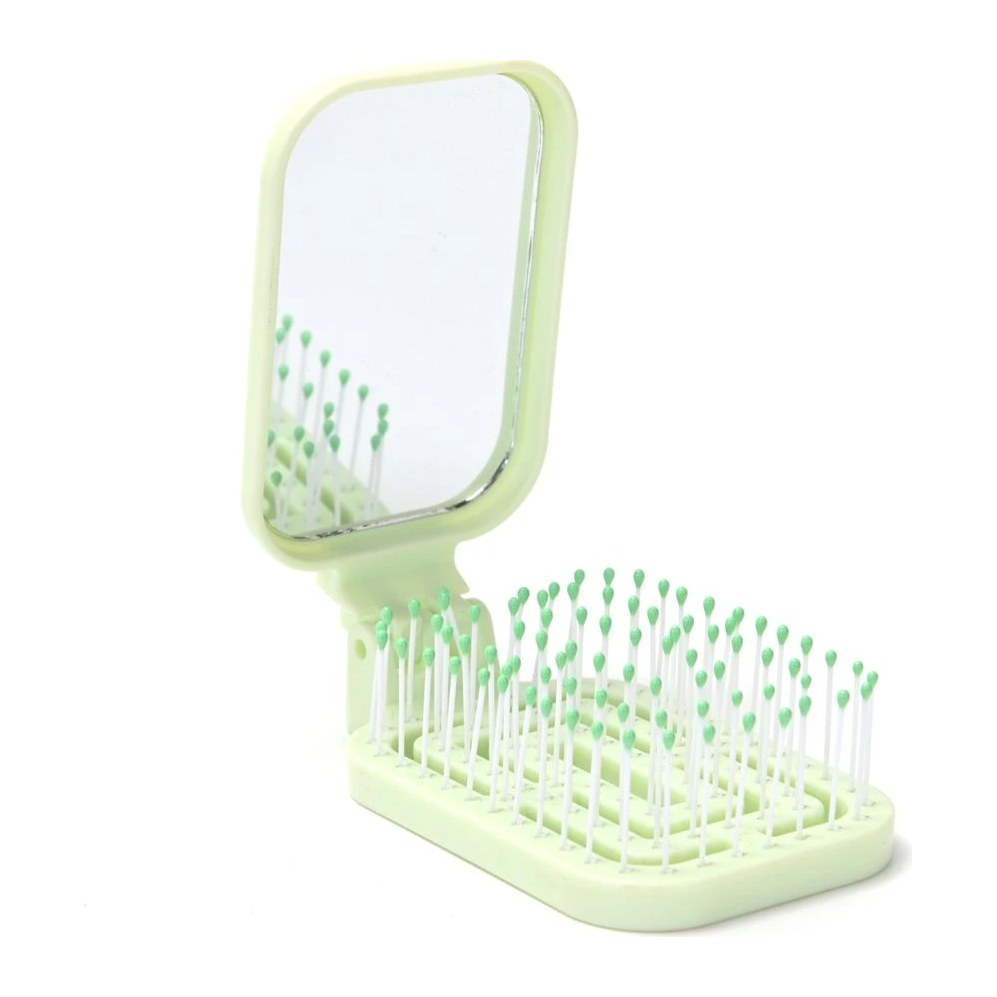 CEPILLO PLEGABLE RECTANGULAR DESENREDANTE CON ESPEJO X1U SKORA