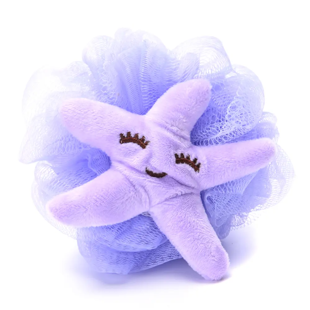 [50812] ESPONJA DE BAÑO EXFOLIANTE POMPÓN ESTRELLA MAR X1U SKORA