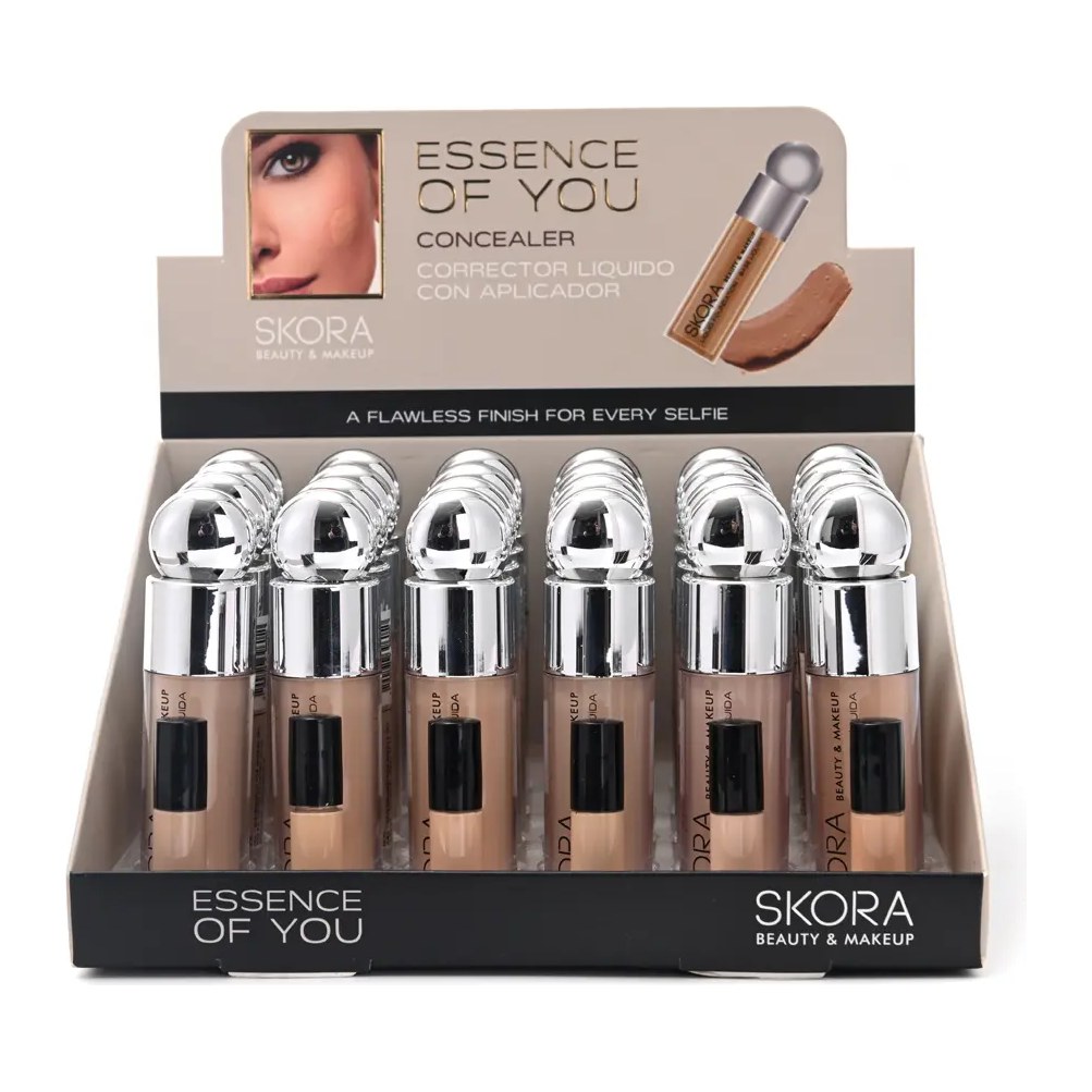 MAQUILLAJE FLUIDO CON APLICADOR DELUXE X24U (UNIDAD) SKORA