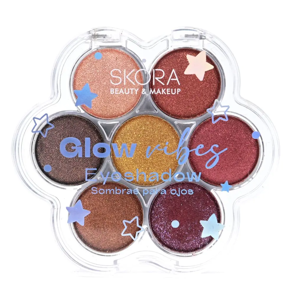 [50906] SOMBRAS PARA OJOS  FLOR COMBINADAS X  6 TONOS X24U (UNIDAD) SKORA
