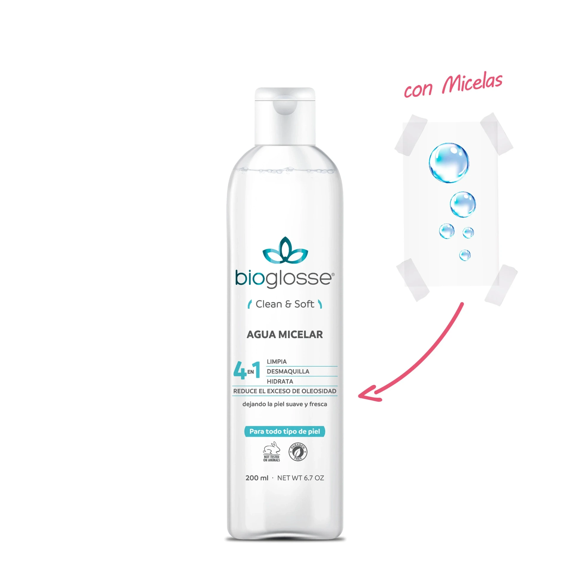 [51506] AGUA MICELAR 200 ML BIOGLOSSE