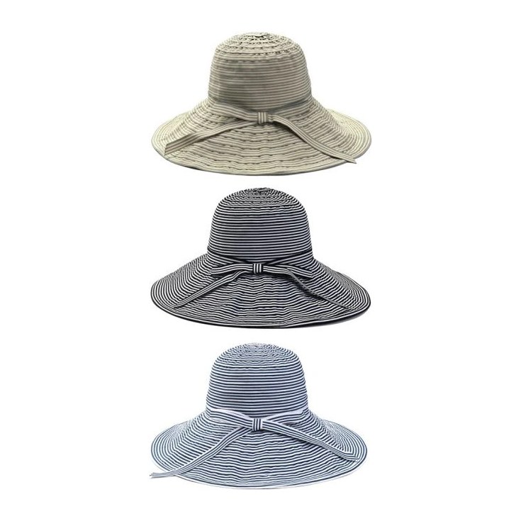 [51465] SOMBRERO CAPELINA DAMA RAYAS SKORA