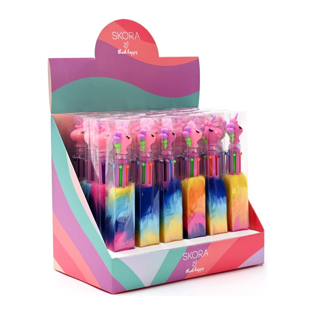[51567] CAJA DE LAPICERAS MULTICOLOR CON PIEL SKORA