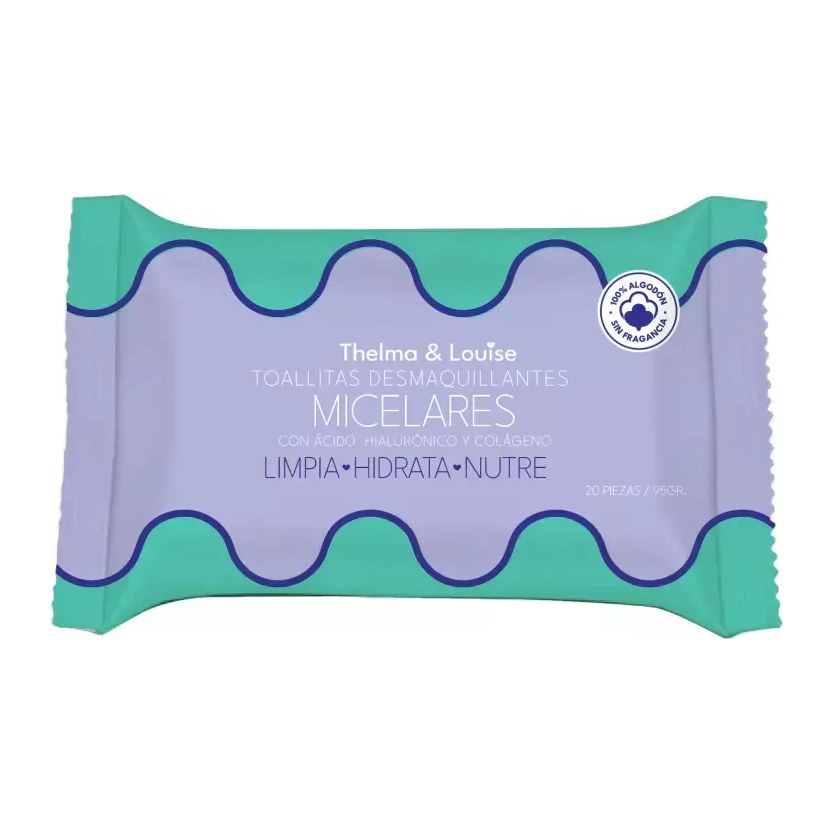 [51629] TOALLITAS DESMAQUILLANTES MICELARES 8 UNIDADES THELMA Y LOUISE
