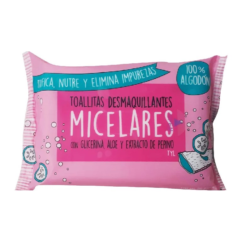 [51444] TOALLITAS DESMAQUILLANTES MICELARES 20 UNID THELMA Y LOUISE