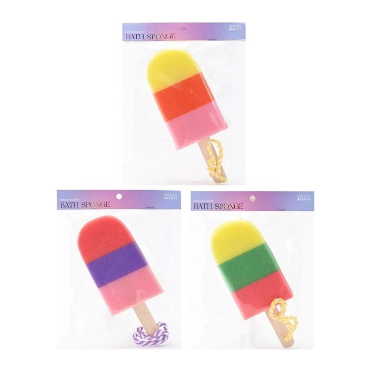 ESPONJA DE BAÑO CON FORMA DE HELADO SKORA