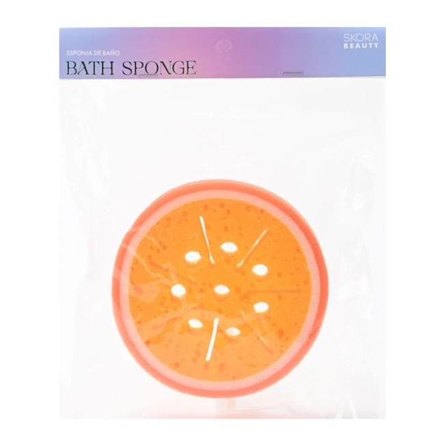 [51808] ESPONJA DE BAÑO NARANJA SKORA