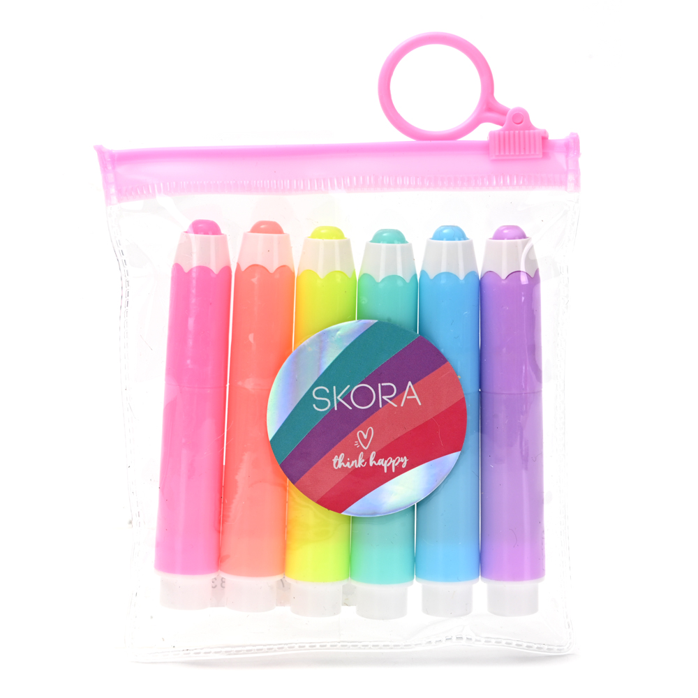 SET DE RESALTADORES EN BOLSA TRANSPARENTE SKORA