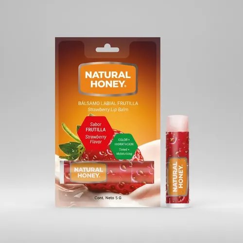 [51905] BÁLSAMO LABIAL NATURAL HONEY SABOR FRUTILLA 5 G