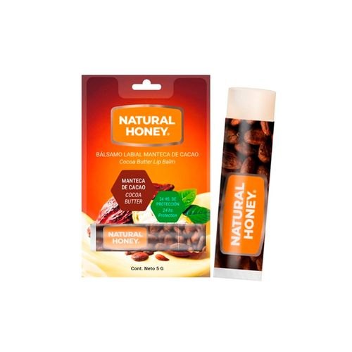 [51902] BÁLSAMO LABIAL NATURAL HONEY SABOR MANTECA DE CACAO 5 G