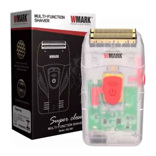 [51933] SHAVER TRANSPARENTE NG-987T SET CARGA POR CABLE USB WMARK