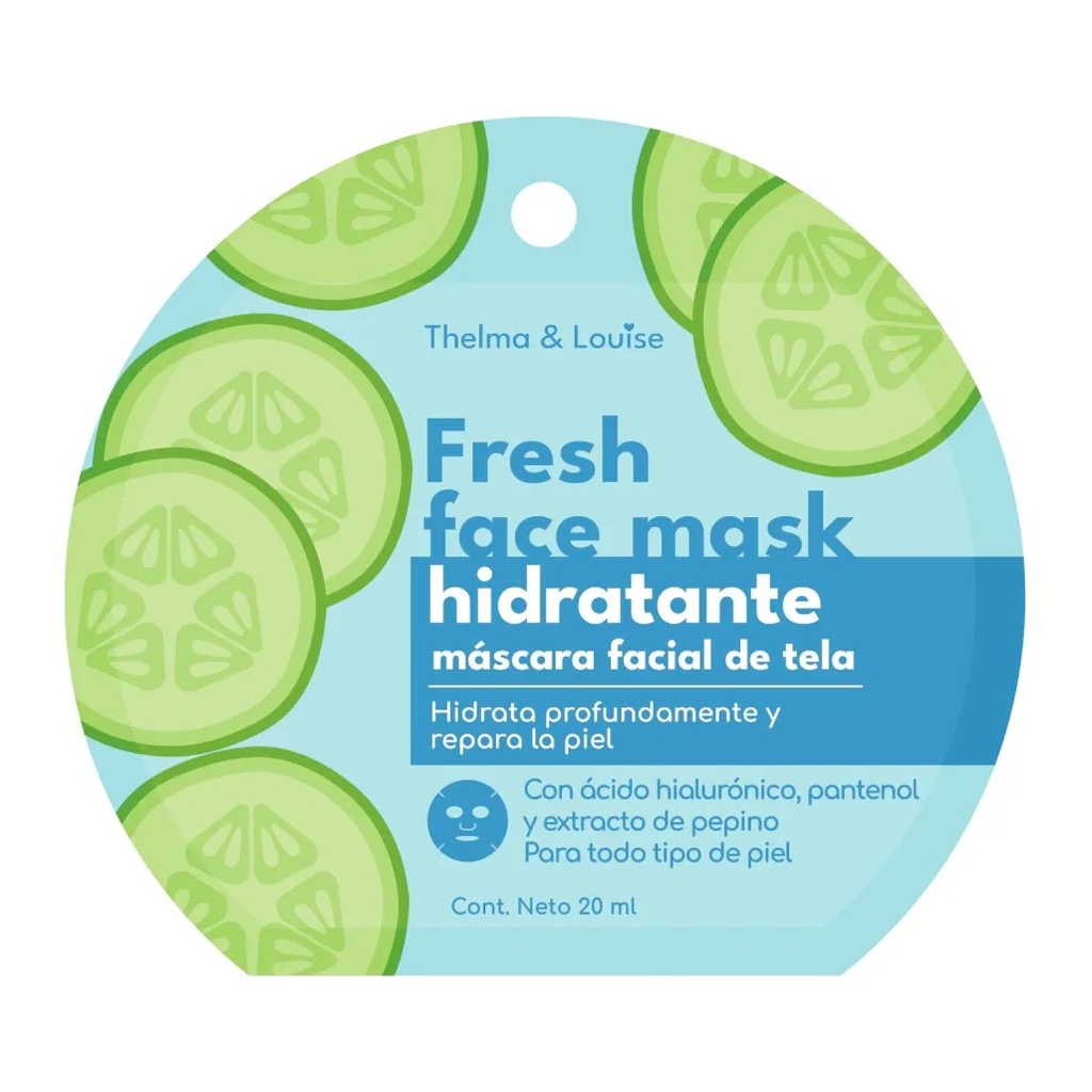 MASCARA FACIAL DE TELA HIDRATANTE - PEPINO THELMA Y LOUISE