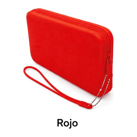 [52211] NECESER SILICONA MEDIANO MONOCROMO ROJO - THELMA Y LOUISE