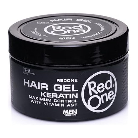 HAIR STYLING GEL KERATIN 400 ML  - RED ONE - NEGRO - 1 UND. - POTE