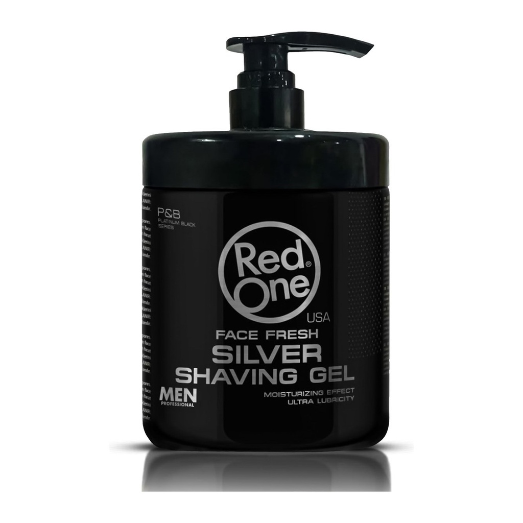 [52402] SHAVING GEL FACE SILVER 1000 ML - RED ONE
