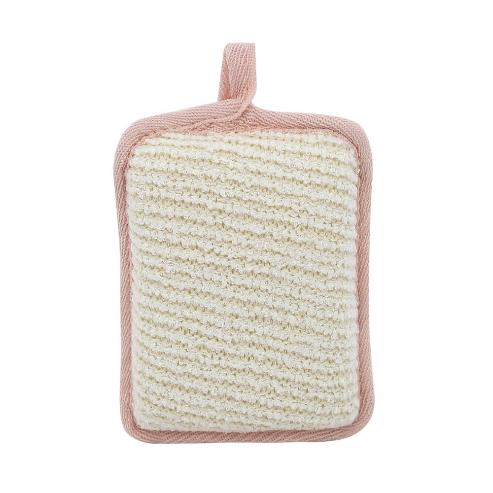 ESPONJA EXFOLIANTE 14X11X4CM - ROSA - 1 UND. OREIRO