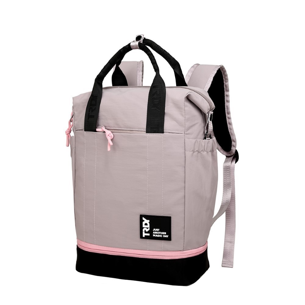 MOCHILA 41X28X12CM - GRIS - 1 UND. TRENDY
