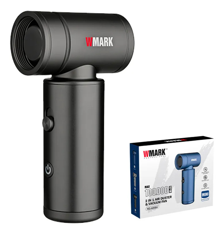 SOPLADOR Y ASPIRADOR 2 EN 1 RECARGABLE USB - NEGRO WMARK