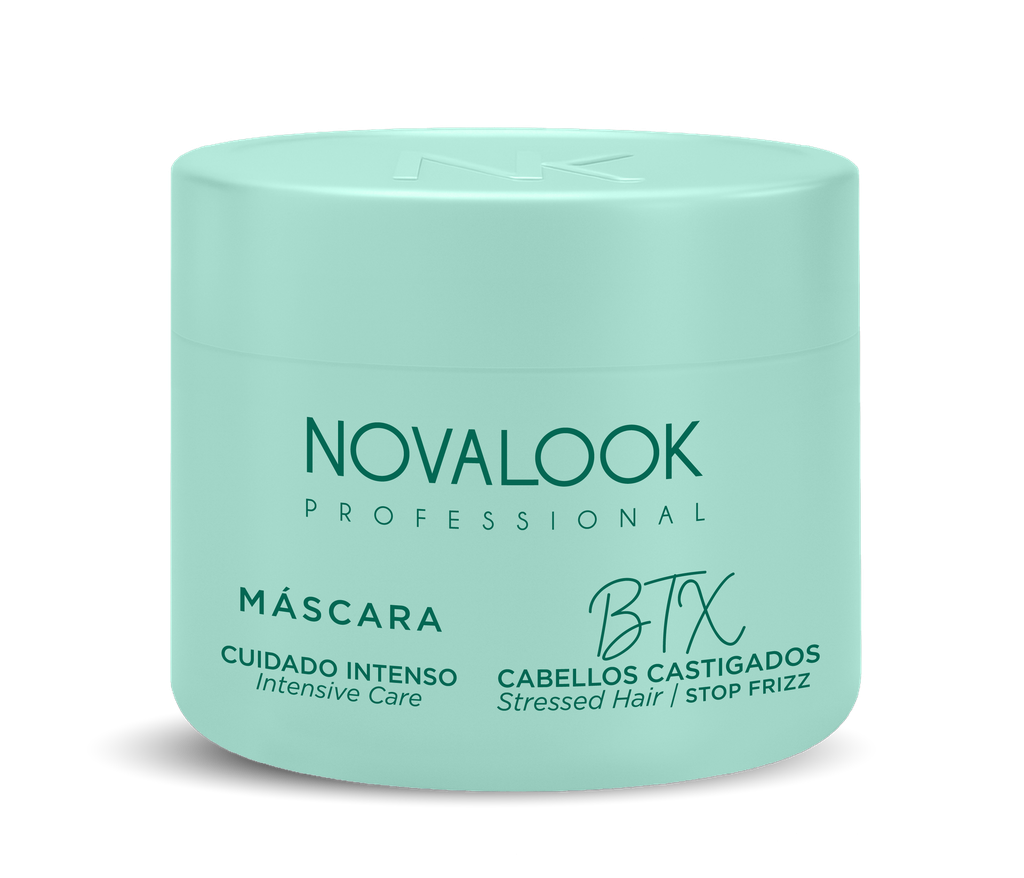 MÁSCARA BTX STOP FRIZZ CABELLOS CASTIGADOS - 250 ML - POTE NOVALOOK