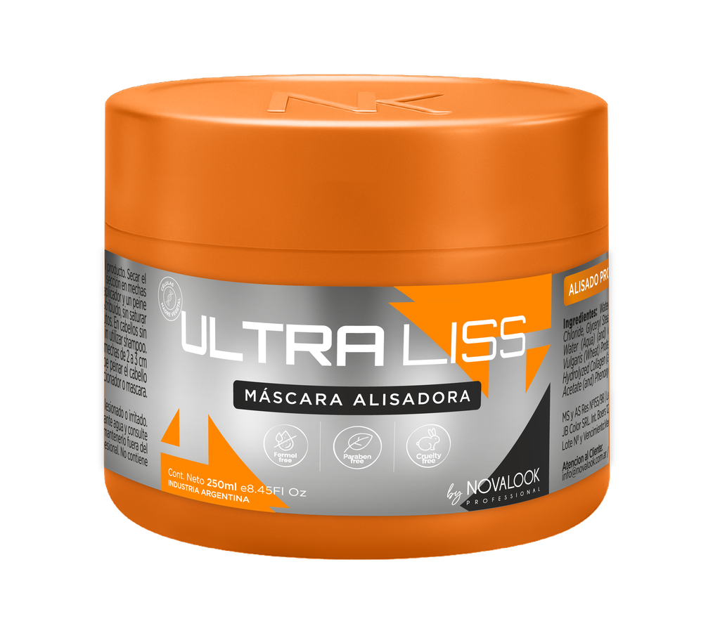 ULTRA LISS MÁSCARA ALISADORA SIN FORMOL - 250 ML - POTE NOVALOOK