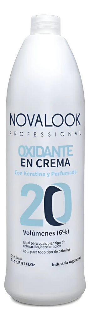 OXIDANTE EN CREMA 20 VOL CON KERATINA - 1 L - BOTELLA NOVALOOK