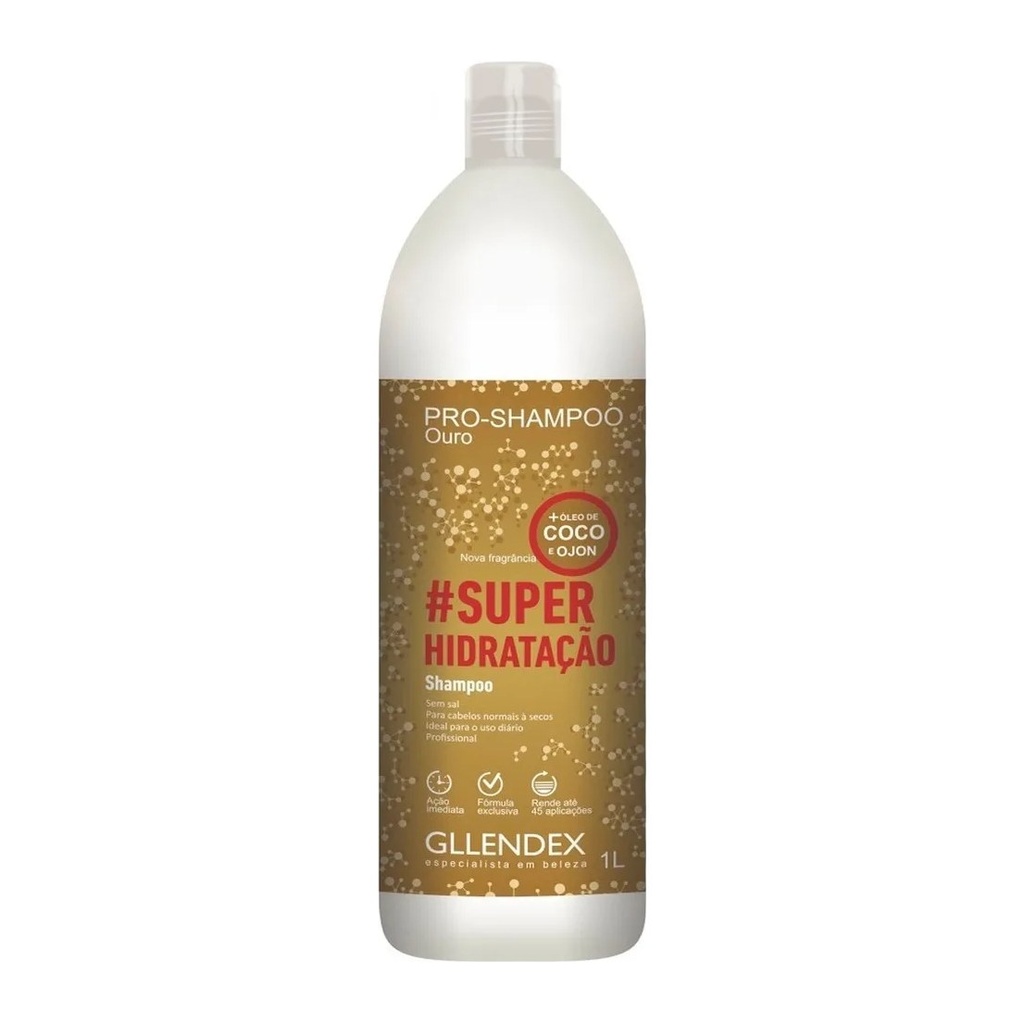 PRO SUPER HIDRATACION SHAMPOO (1000 ML - FRASCO) GLLENDEX