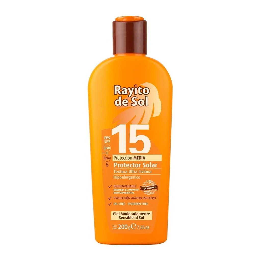 PROTECTOR SOLAR FPS 15 (200 G - CAJA) RAYITO DE SOL