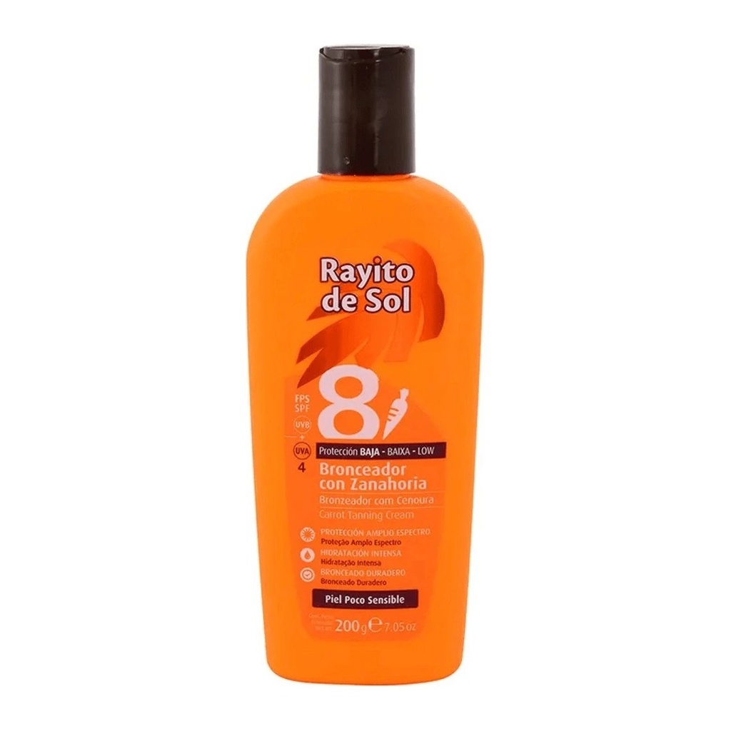 EMULSION BRONCEADORA FPS 8 (200 ML - CAJA) RAYITO DE SOL