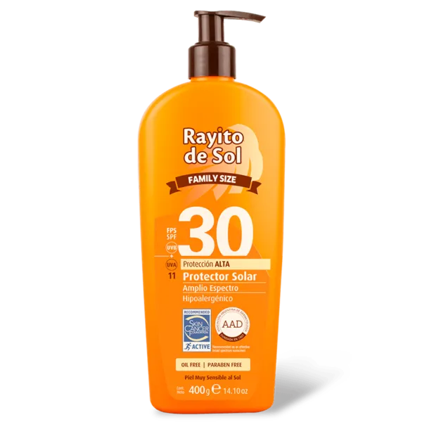 PROTECTOR SOLAR FPS 30 FAMILY SIZE (400 G - DOSIFICADOR) RAYITO DE SOL