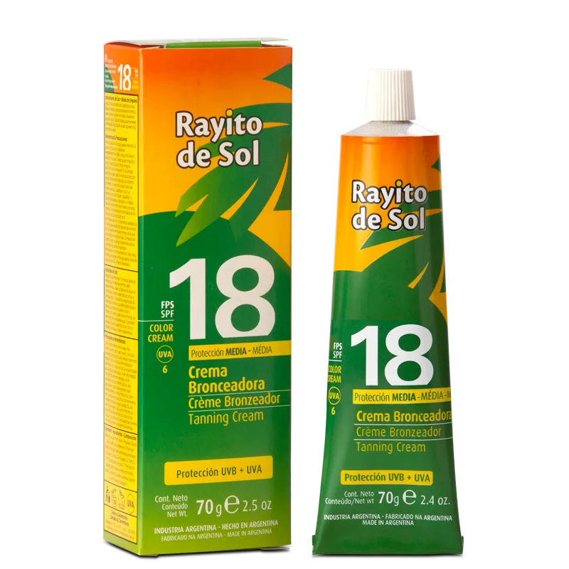 [30823] CREMA BRONCEADORA FPS 18 (70 G - CAJA) RAYITO DE SOL