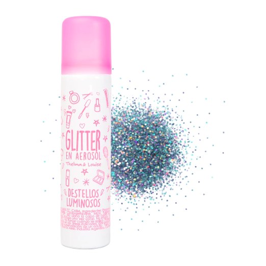 [46963] GLITTER EN AEROSOL DESTELLOS LUMINOSOS (MULTICOLOR - 80 ML - FRASCO) THELMA Y LOUISE