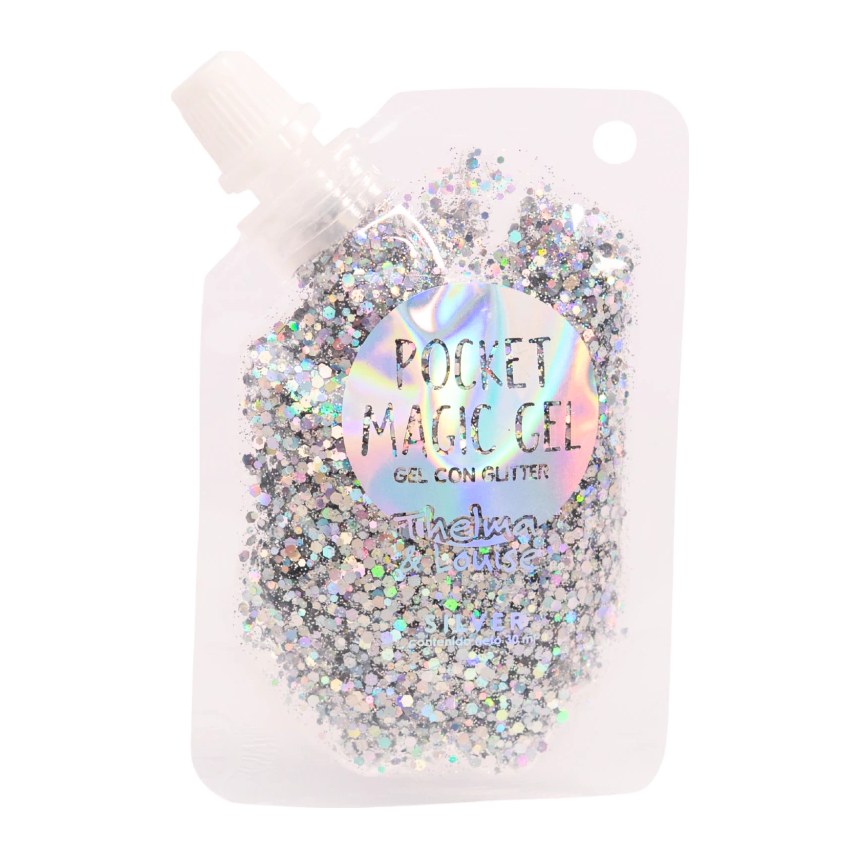 [47664] GEL CON GLITTER (PLATA - 1 UND - BOLSA) THELMA Y LOUISE