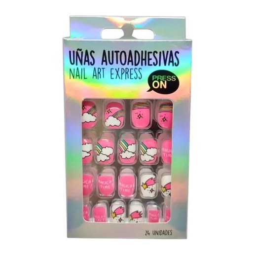[46775] UÑAS AUTOADHESIVAS ARCO IRIS (24 UND - CAJA) THELMA Y LOUISE