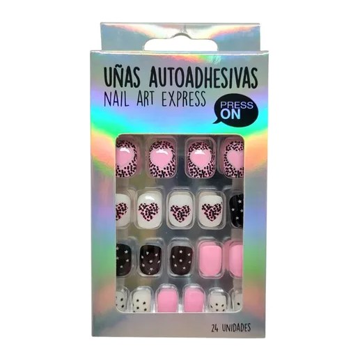 UÑAS AUTOADHESIVAS PUNTOS (24 UND - CAJA) THELMA Y LOUISE