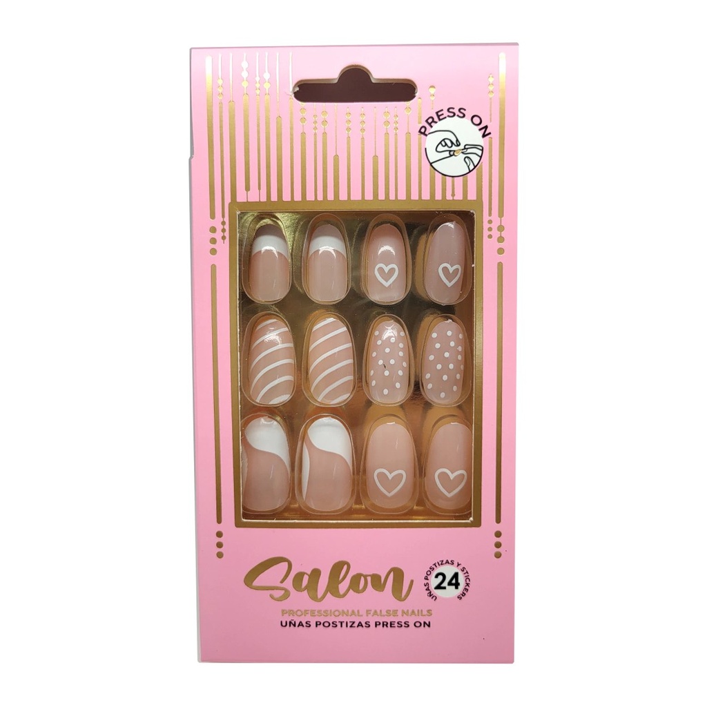 [46783] UÑAS POSTIZAS SALON LINEAS (24 UND - CAJA) THELMA Y LOUISE