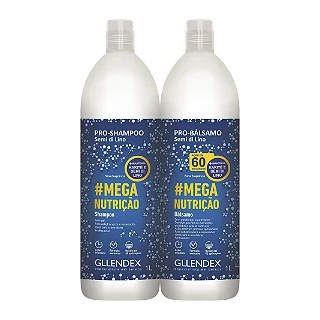 PRO KIT SEMI DI LINO SHAMPOO + BALSAMO CON MANTEIGA KARITE (2 UND - KIT) GLLENDEX