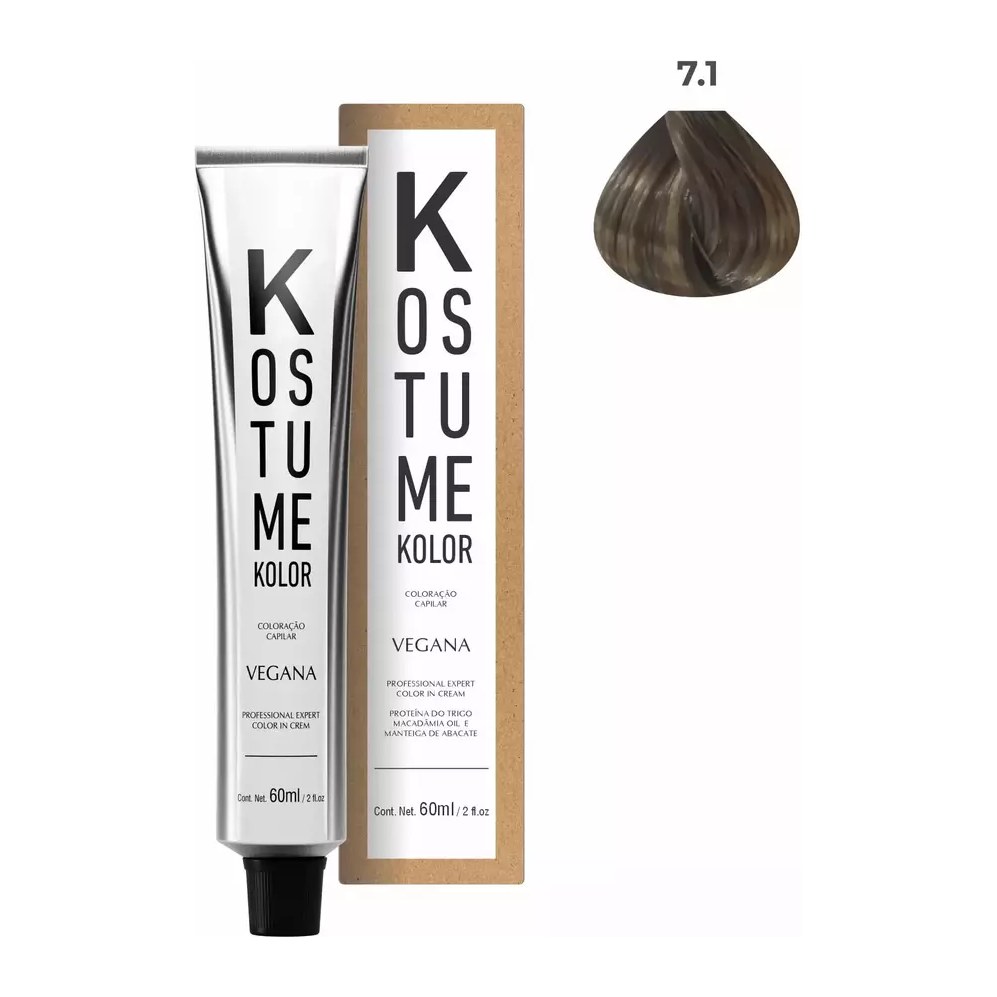 KOSTUME KOLOR VEGANA  7.1(- 60ML POMO) KOSTUME,COLORACION KOSTUME KOLOR VEGANA