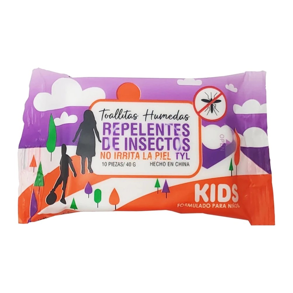 [48761] TOALLITAS  HUMEDAS  REPELENTE DE  INSECTOS KIDS (10 UND - BOLSA) THELMA Y LOUISE