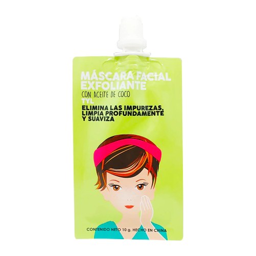 [48800] MÁSCARA EXFOLIANTE FACIAL CON ACEITE DE COCO (10 GR - POUCH) THELMA Y LOUISE