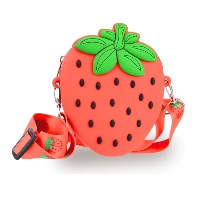 [49183] CARTERITA INFANTIL SILICONA FRUTILLAS (1 UND - BOLSA) THELMA Y LOUISE