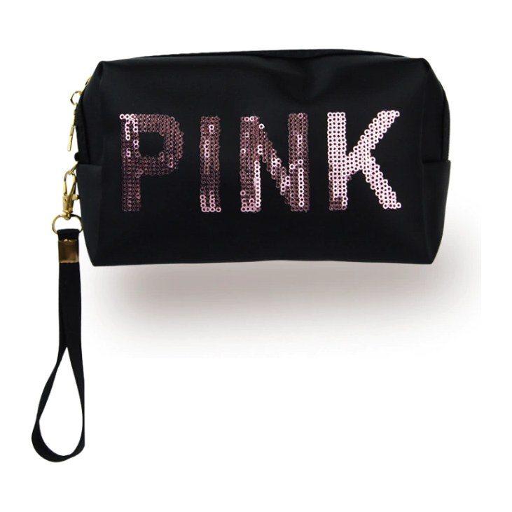 [49159] NECESSAIRE PINK NEGRO (NEGRO - 1 UND - BOLSA) THELMA Y LOUISE