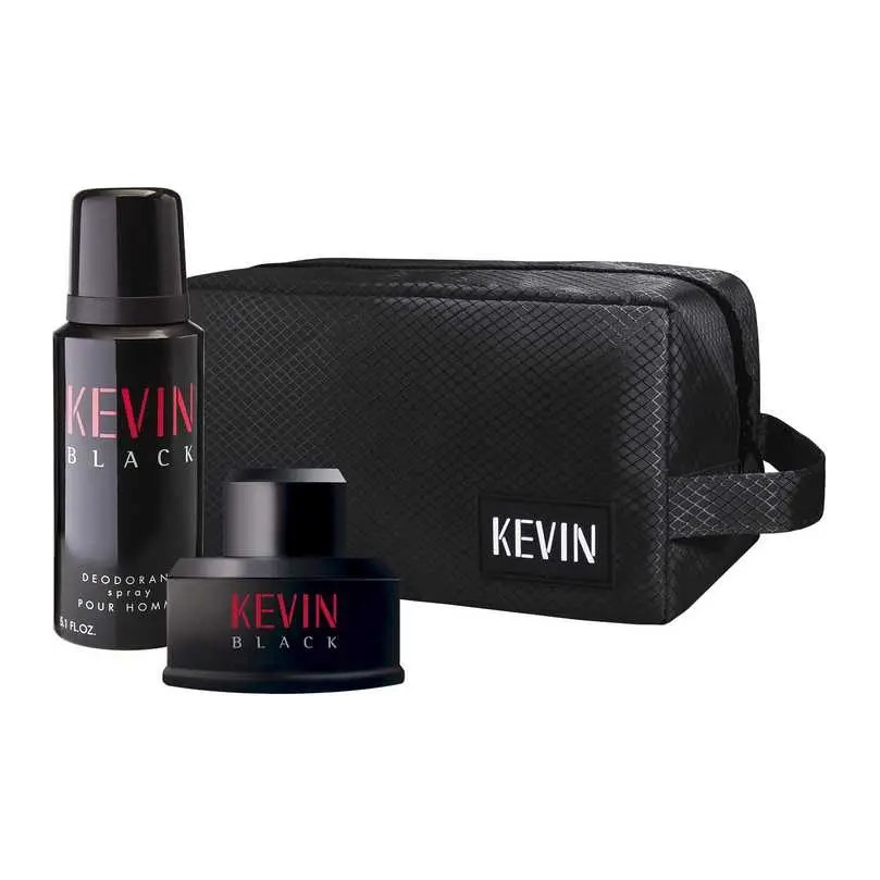 [44241] NECESSAIRE KEVIN BLACK (EDT 60 ML +DEO 150 ML - BOLSITO) CANNON