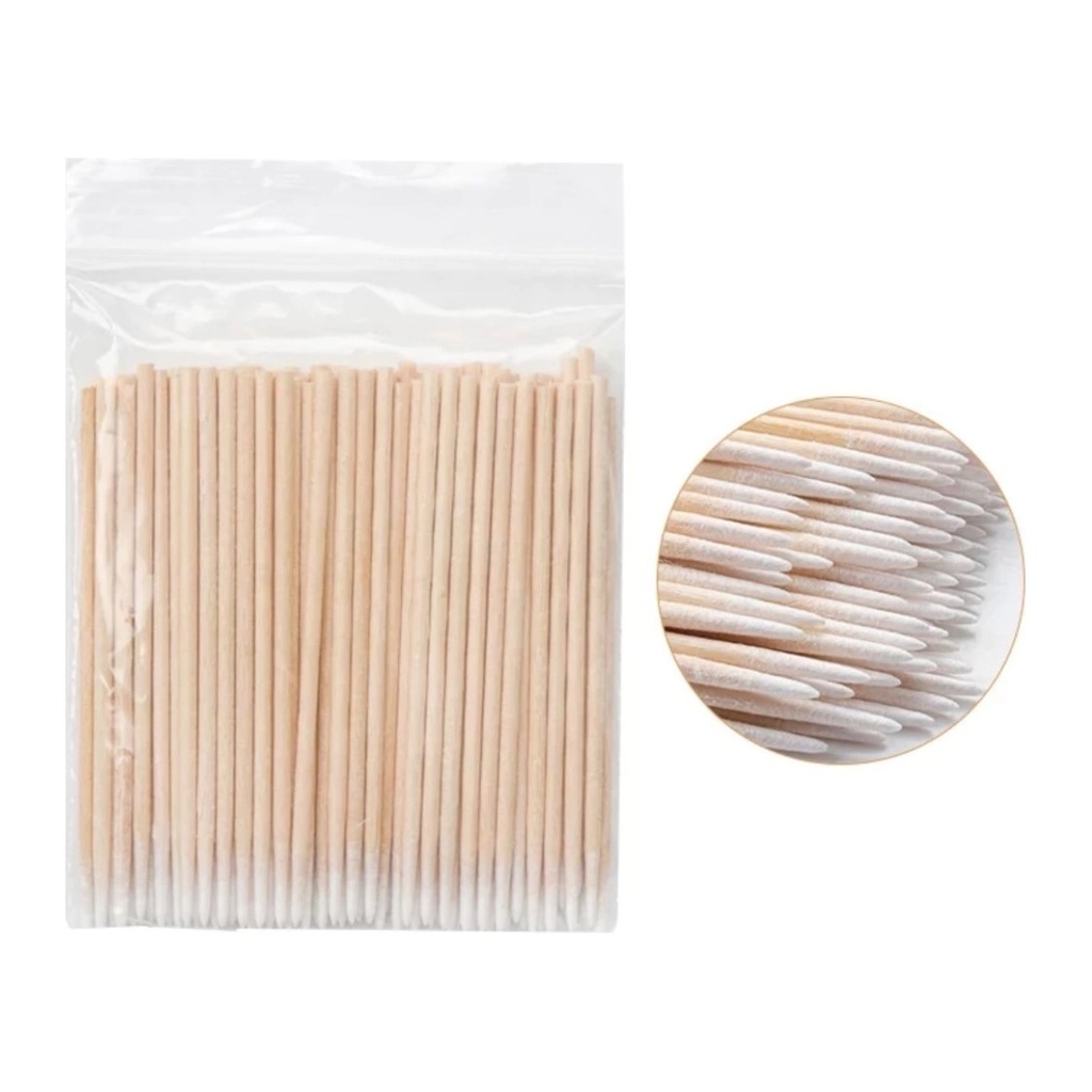 [47744] MICRO HISOPOS DE MADERA  (100 PCS - BOLSA) CITY GIRL