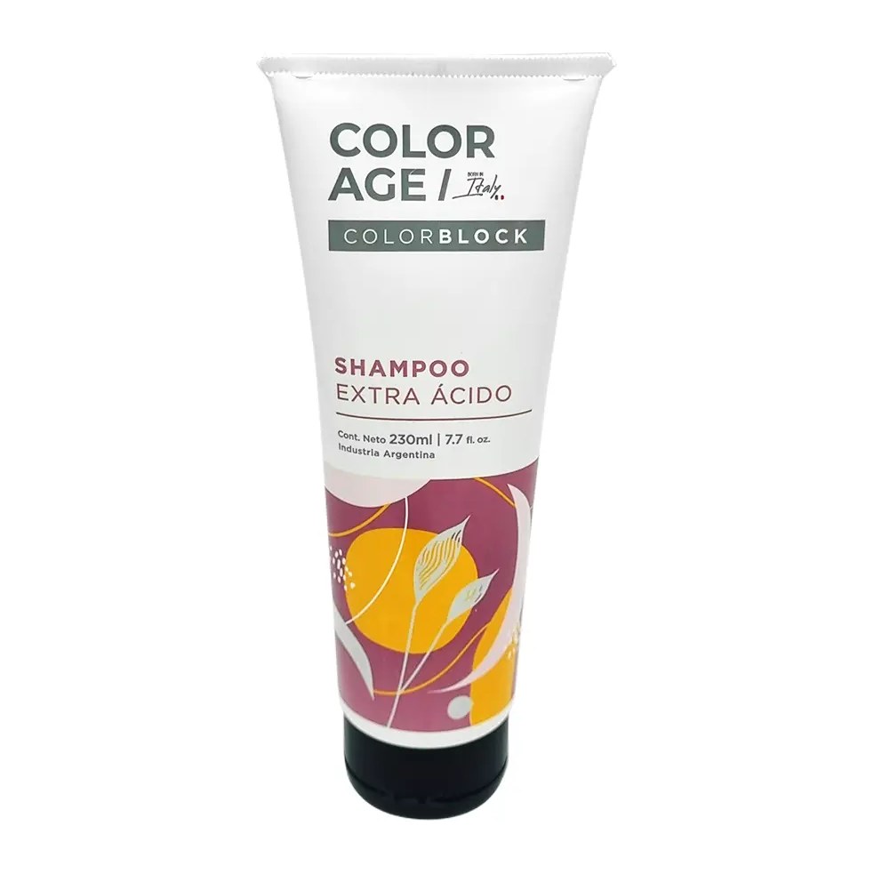 COLOR BLOCK SHAMPOO EXTRA ACIDO  (230 ML - POMO) COLOR AGE